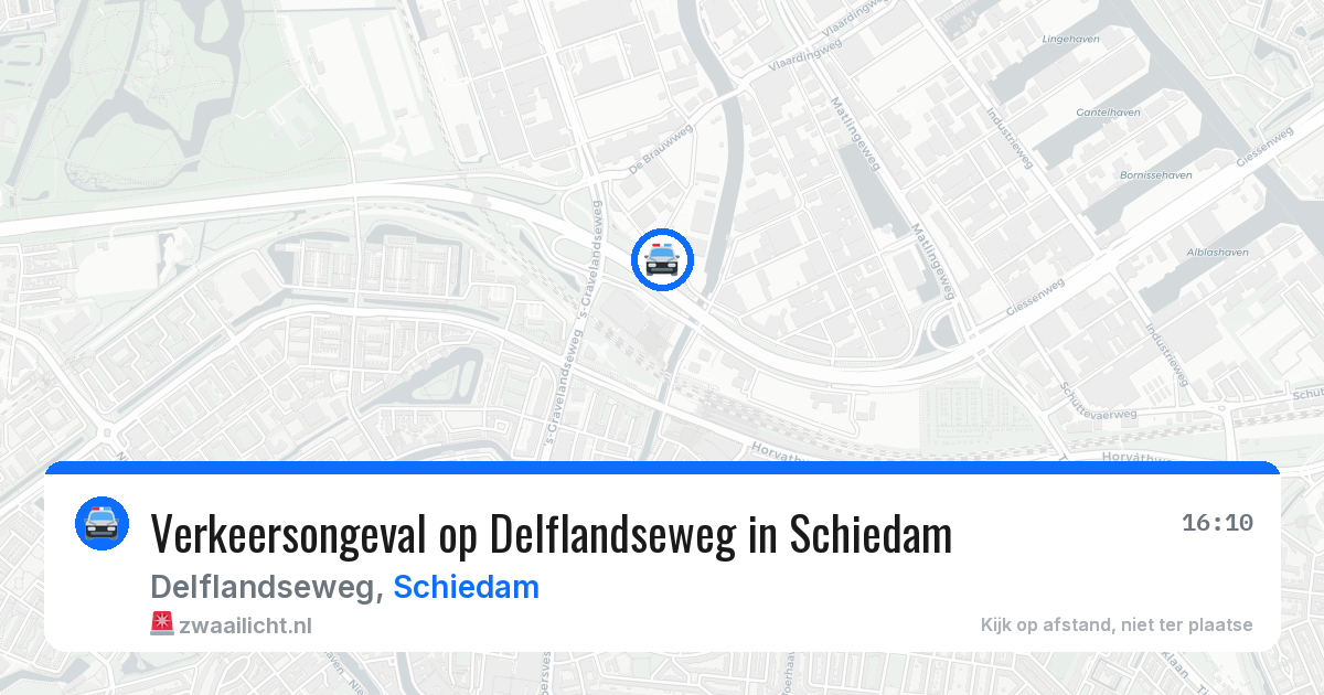Verkeersongeval op Delflandseweg in Schiedam — 7 apr 2026