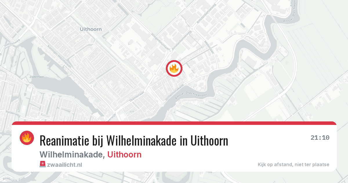 Reanimatie bij Wilhelminakade in Uithoorn — 28 mrt 2026
