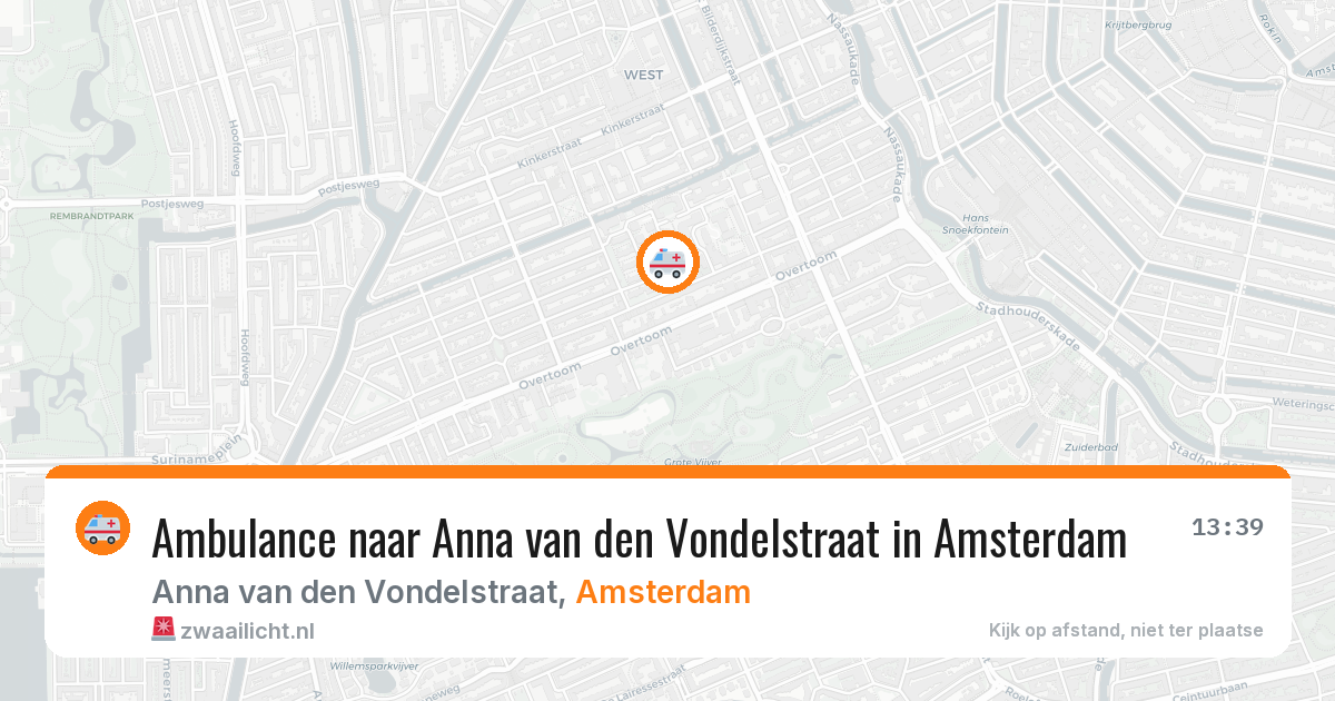 Ambulance naar Anna van den Vondelstraat in Amsterdam — 5 jun 2026