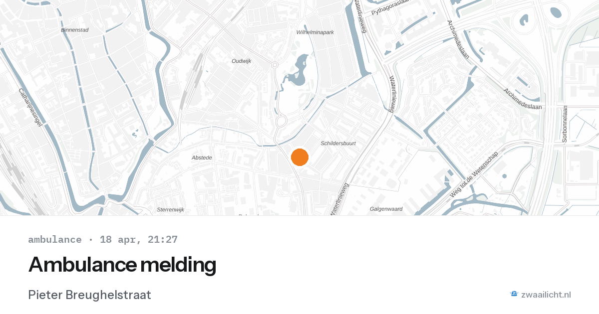 Ambulance melding — 18 apr 2026
