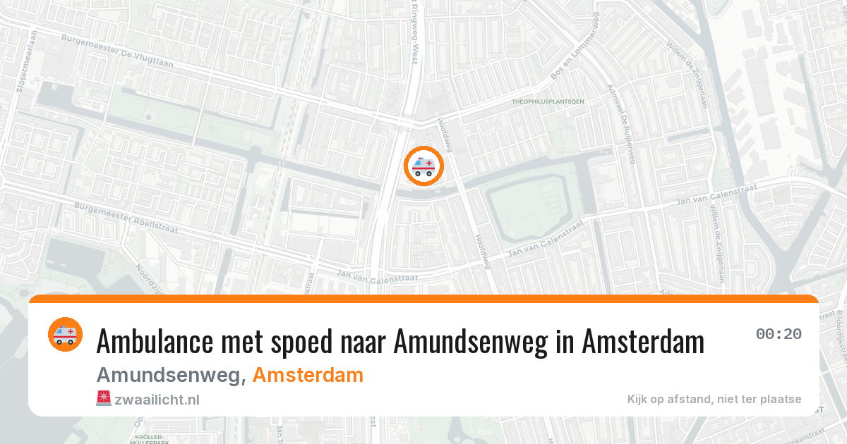 Ambulance met spoed naar Amundsenweg in Amsterdam — 14 mrt 2026