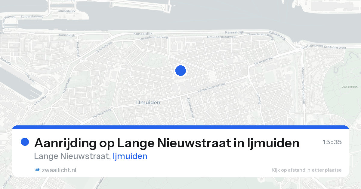 Aanrijding op Lange Nieuwstraat in Ijmuiden — 20 aug 2026