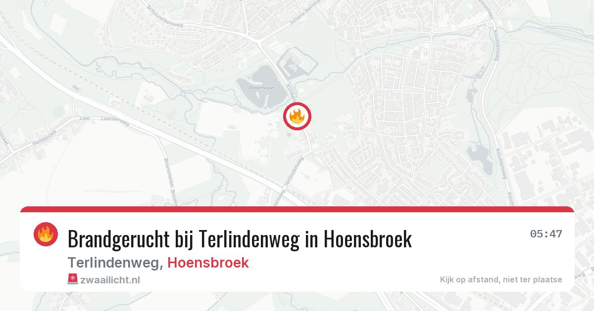 Brandgerucht bij Terlindenweg in Hoensbroek — 24 jun 2026