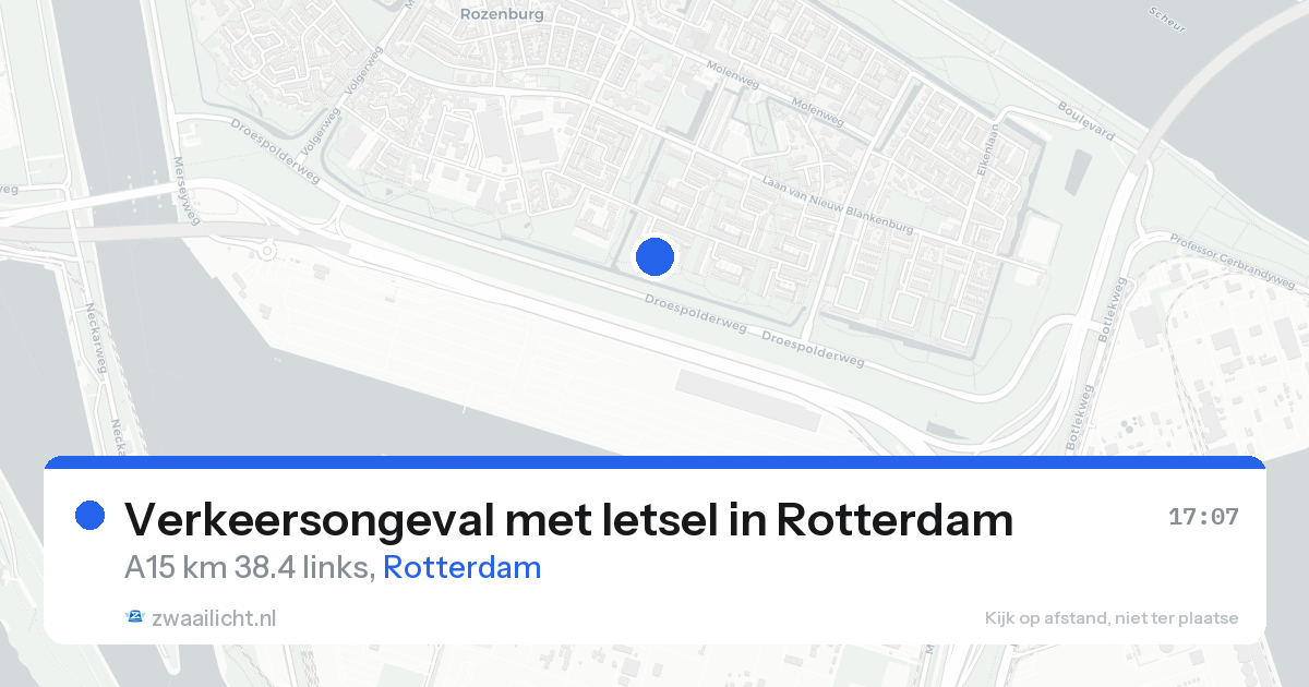 Verkeersongeval met letsel in Rotterdam — 17 aug 2026
