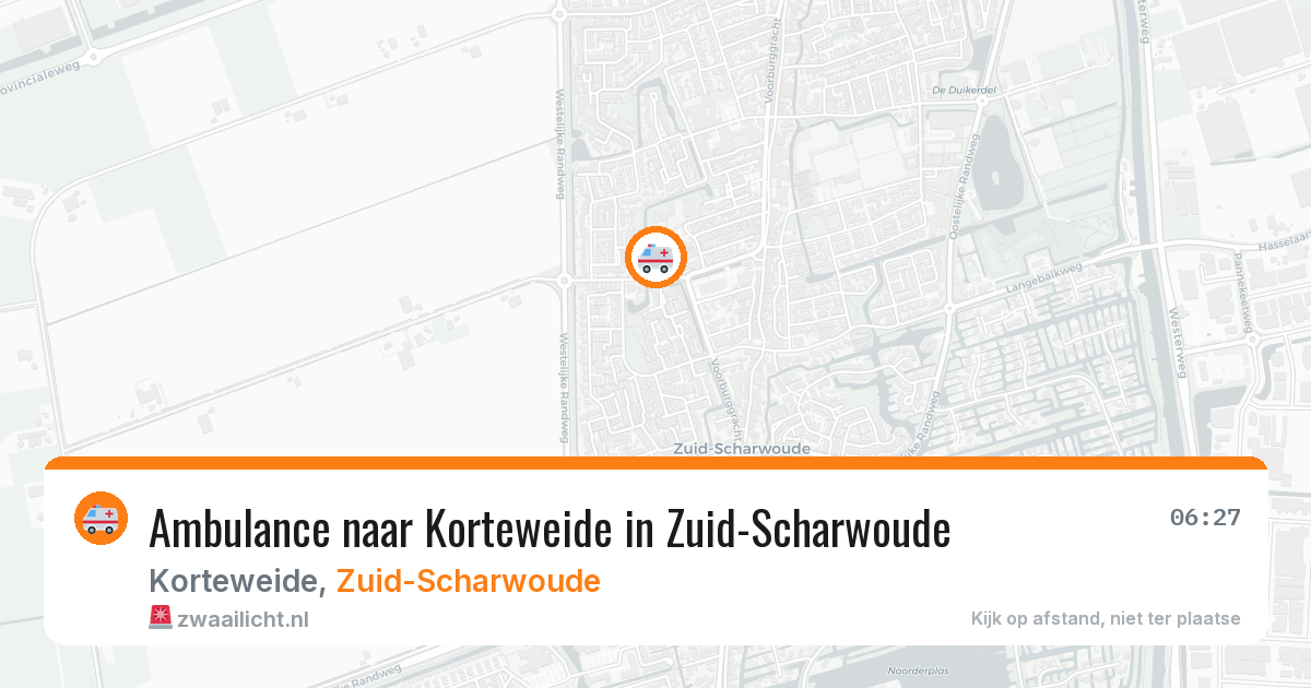Ambulance naar Korteweide in Zuid-Scharwoude — 9 aug 2026