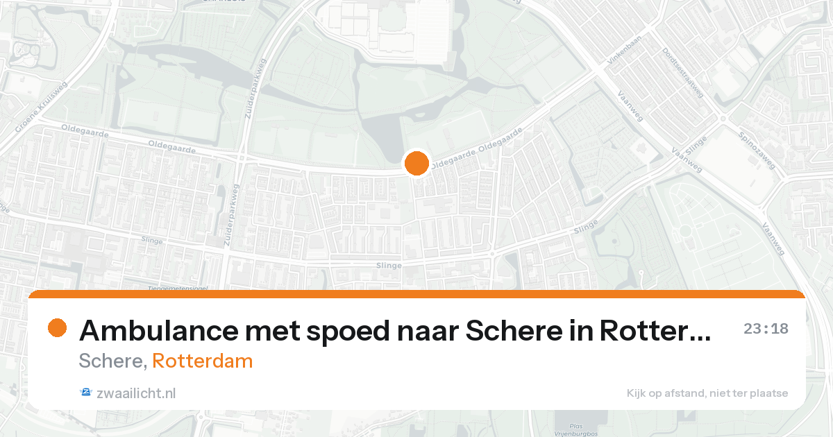 Ambulance met spoed naar Schere in Rotterdam — 23 aug 2026
