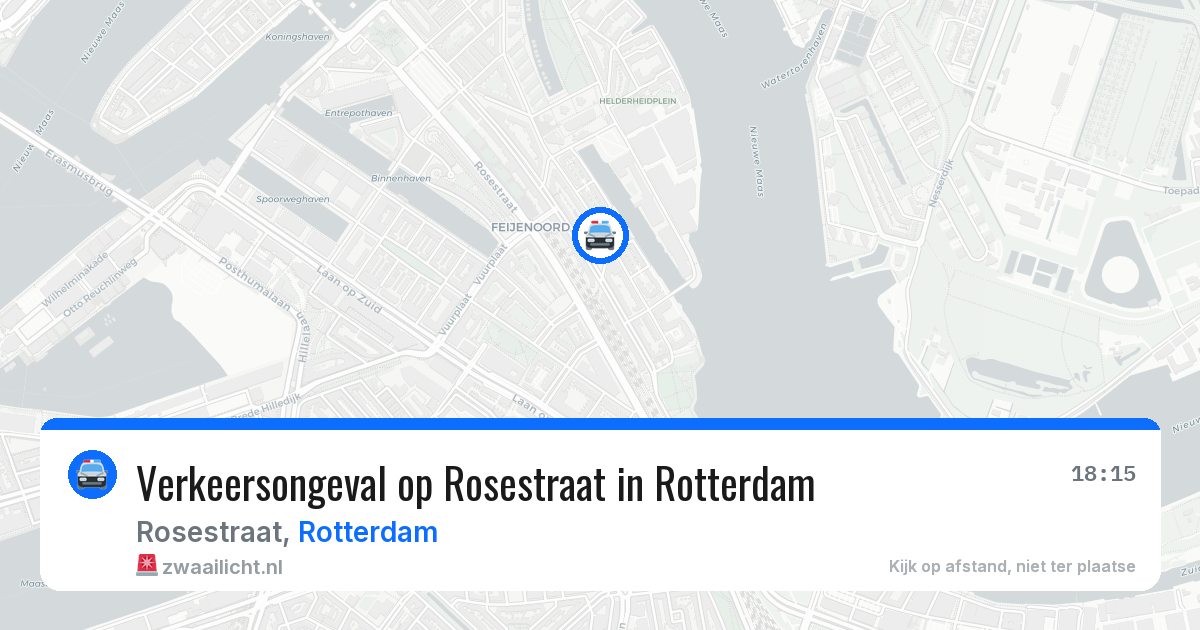 Verkeersongeval op Rosestraat in Rotterdam — 31 jul 2026