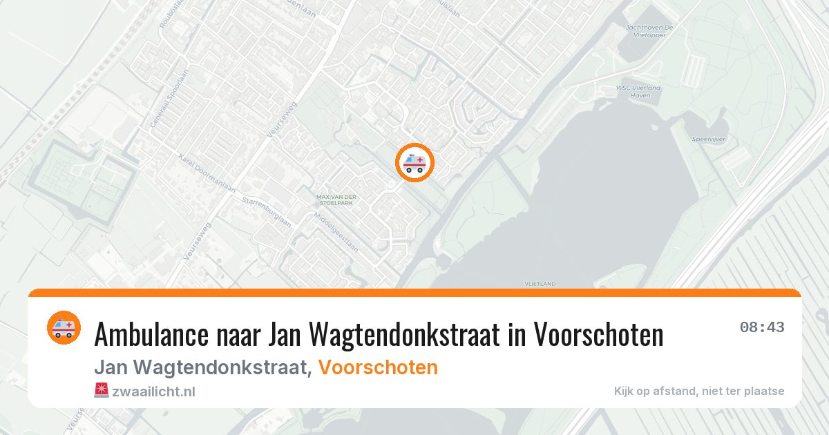 Ambulance naar Jan Wagtendonkstraat in Voorschoten — 25 mrt 2026