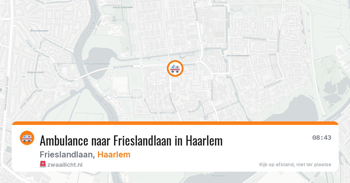 Ambulance naar Frieslandlaan in Haarlem — 18 jun 2026