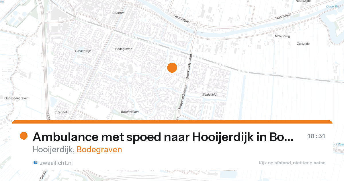 Ambulance met spoed naar Hooijerdijk in Bodegraven — 17 mrt 2026