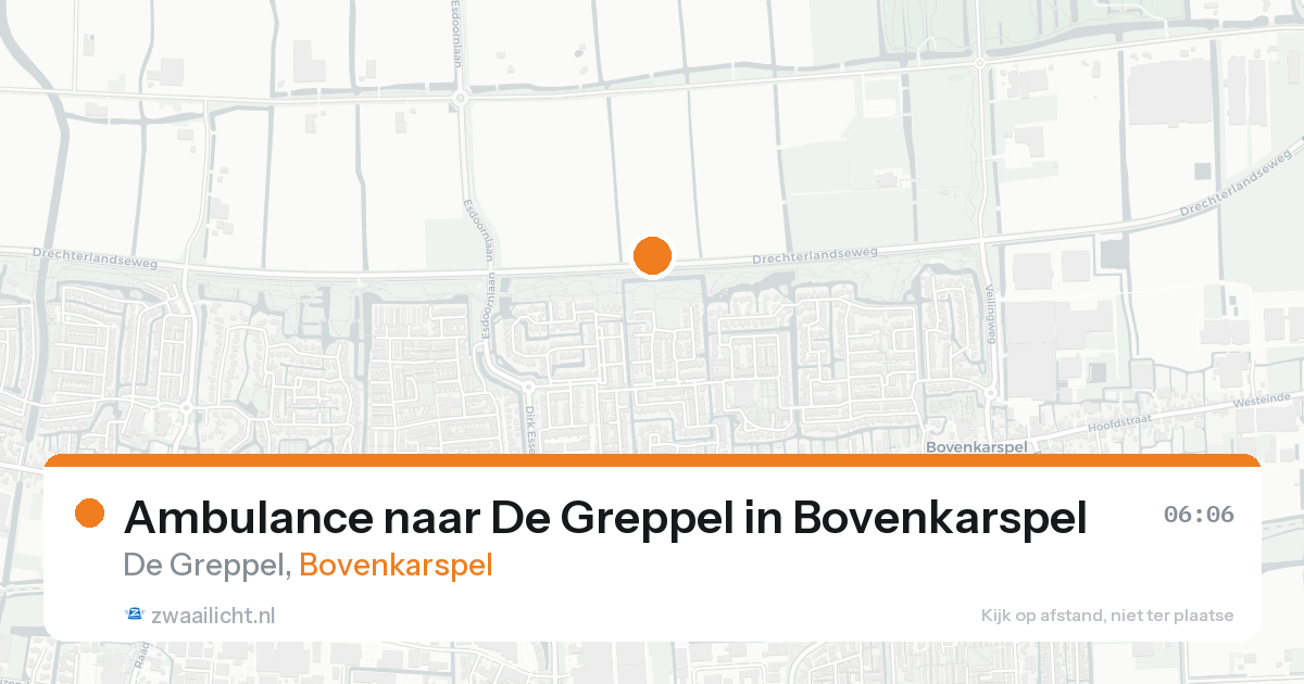 Ambulance naar De Greppel in Bovenkarspel — 24 aug 2026