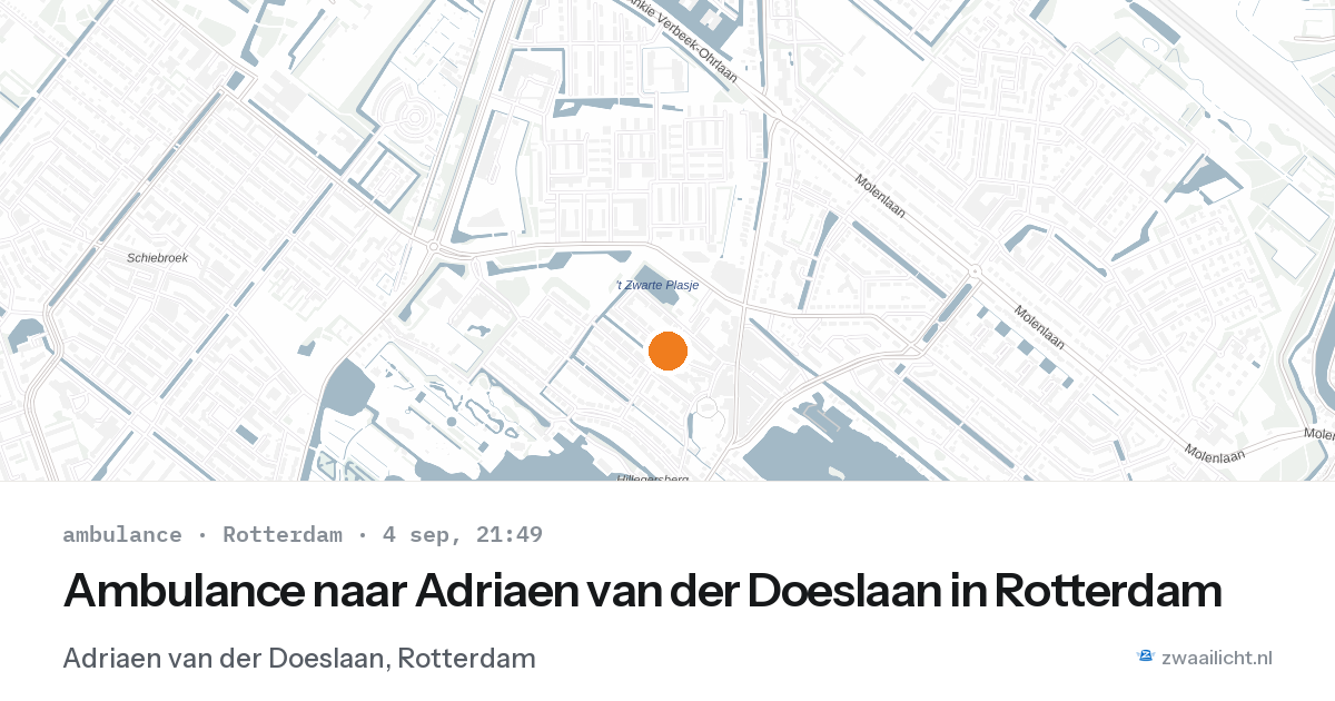 Ambulance naar Adriaen van der Doeslaan in Rotterdam — 4 sep 2026