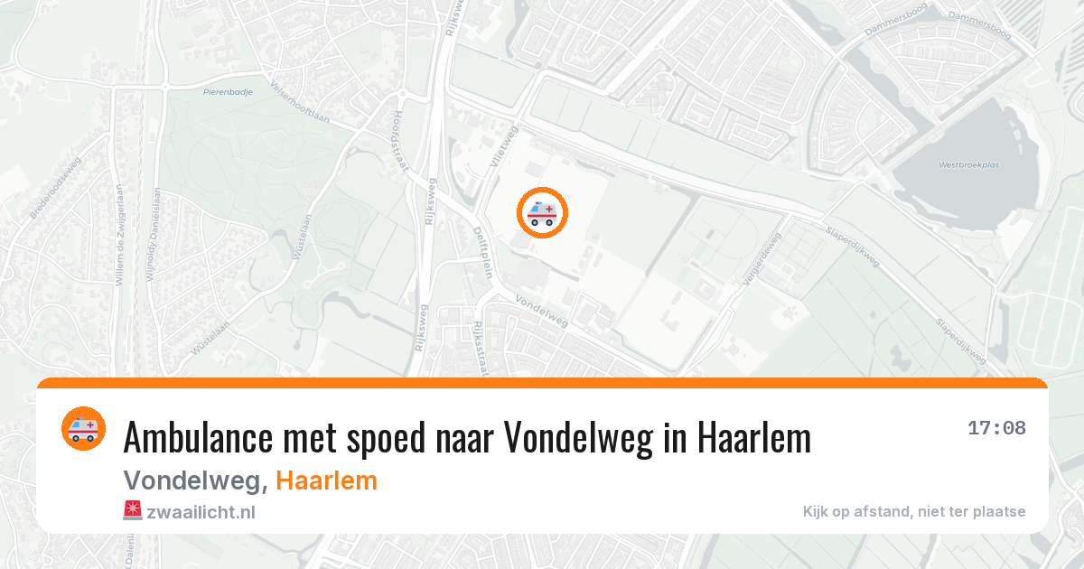 Ambulance met spoed naar Vondelweg in Haarlem — 29 jun 2026
