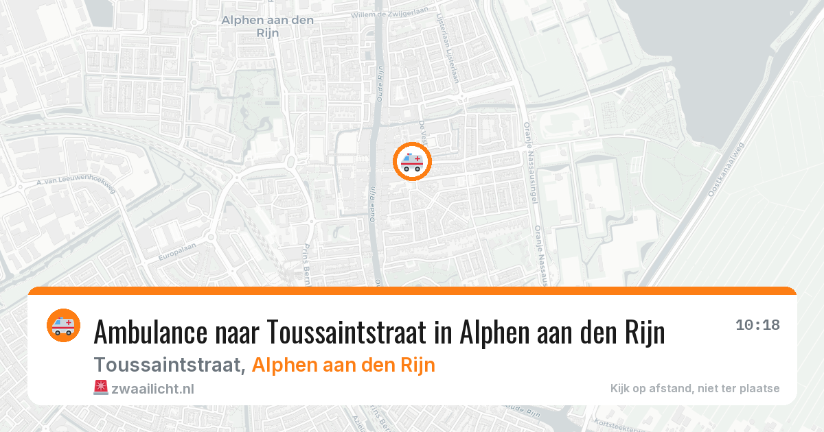 Ambulance naar Toussaintstraat in Alphen aan den Rijn — 1 jul 2026