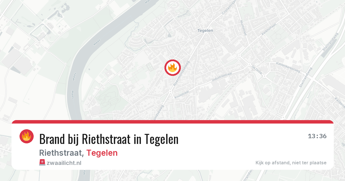 Brand bij Riethstraat in Tegelen — 20 mei 2026