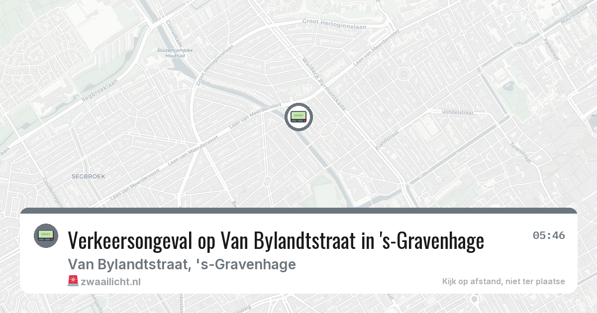 Verkeersongeval op Van Bylandtstraat in 's-Gravenhage — 24 feb 2026