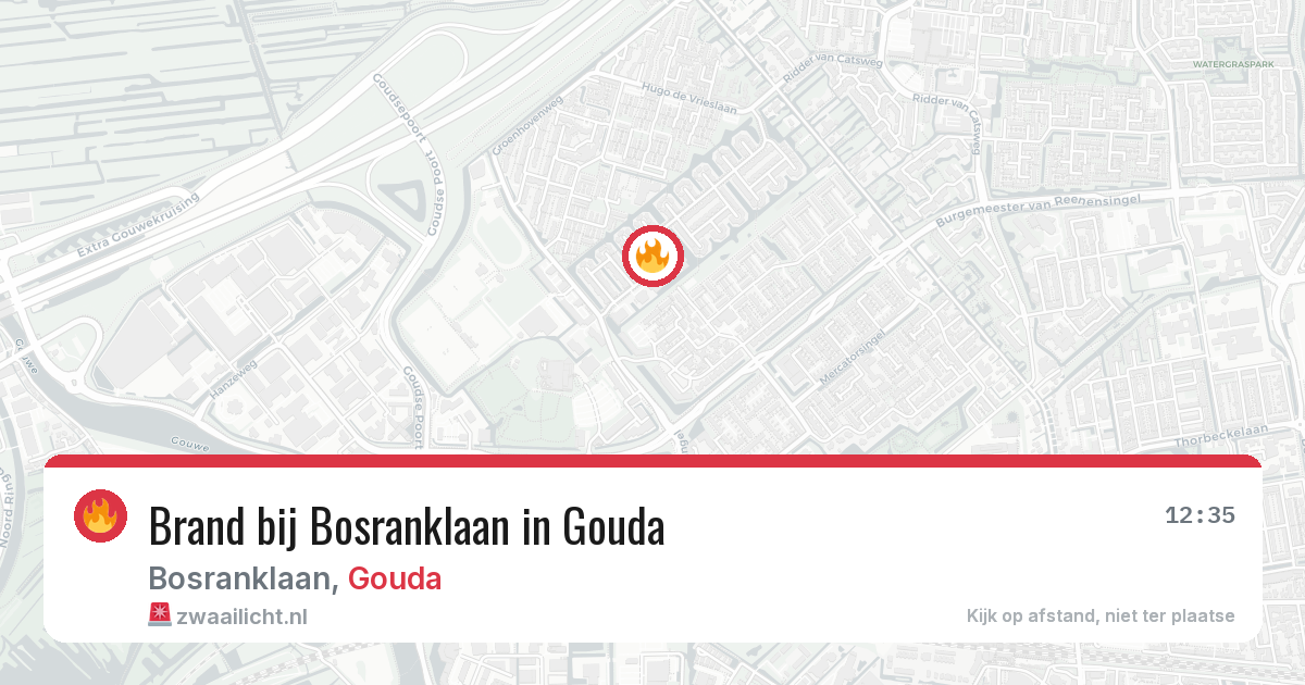 Brand bij Bosranklaan in Gouda — 30 jul 2026