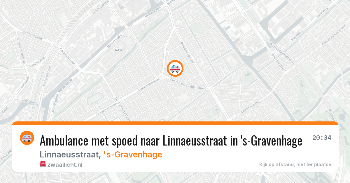 Ambulance met spoed naar Linnaeusstraat in 's-Gravenhage — 18 apr 2026