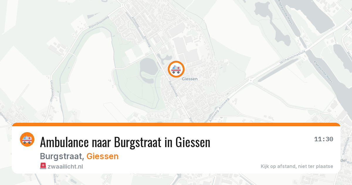 Ambulance naar Burgstraat in Giessen — 4 jun 2026