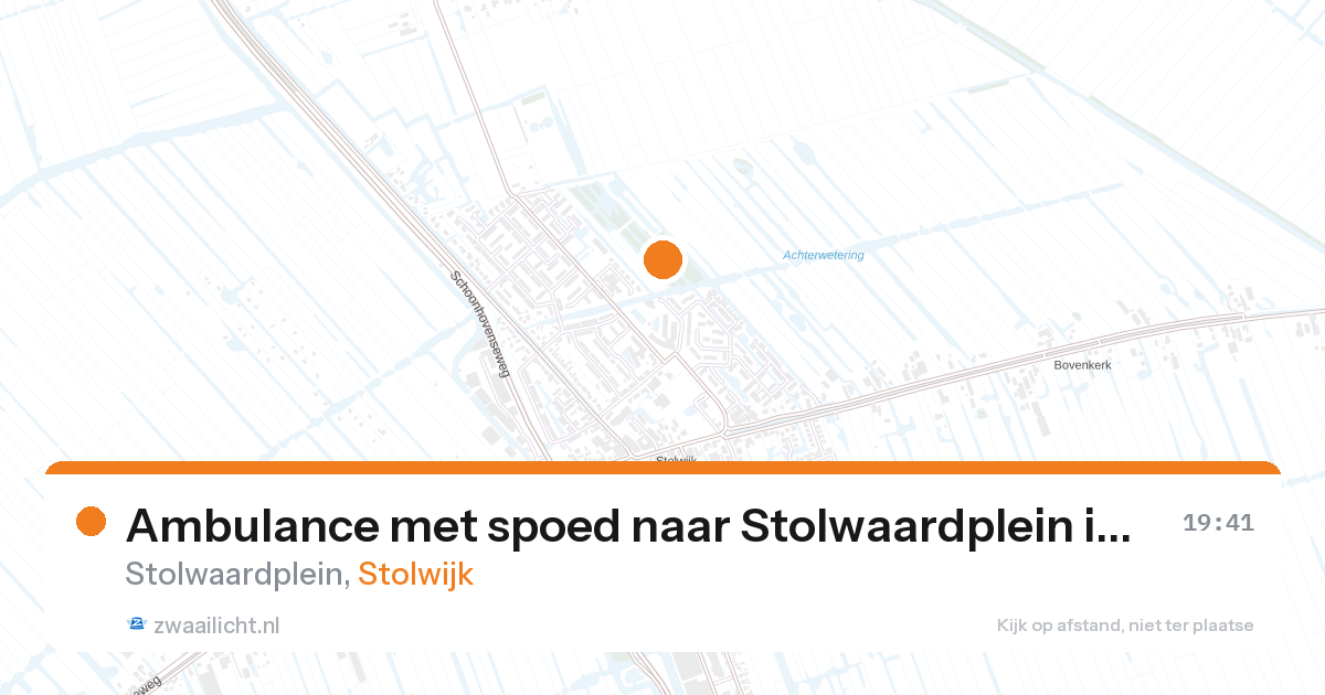 Ambulance met spoed naar Stolwaardplein in Stolwijk — 27 aug 2026