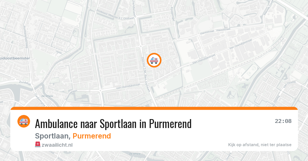 Ambulance naar Sportlaan in Purmerend — 8 feb 2026
