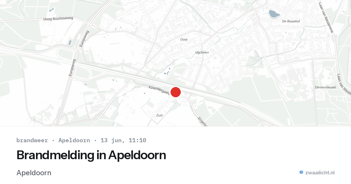 Brandmelding in Apeldoorn — 13 jun 2026