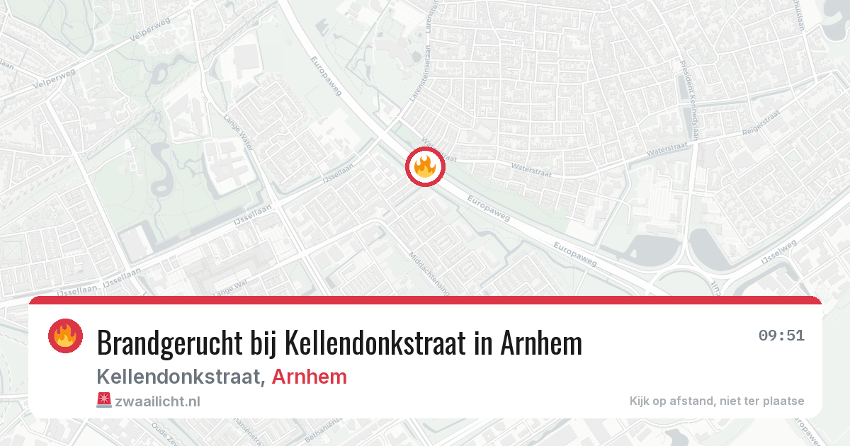 Brandgerucht bij Kellendonkstraat in Arnhem — 4 jul 2026