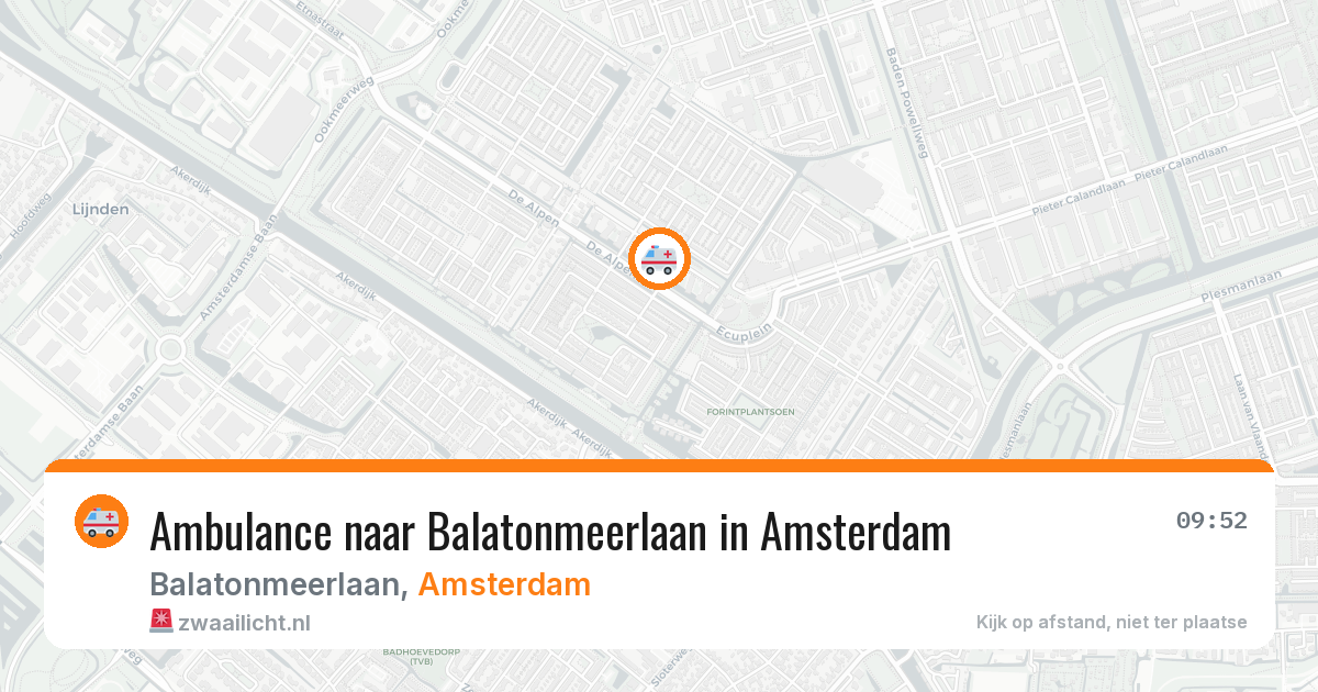 Ambulance naar Balatonmeerlaan in Amsterdam — 26 jul 2026