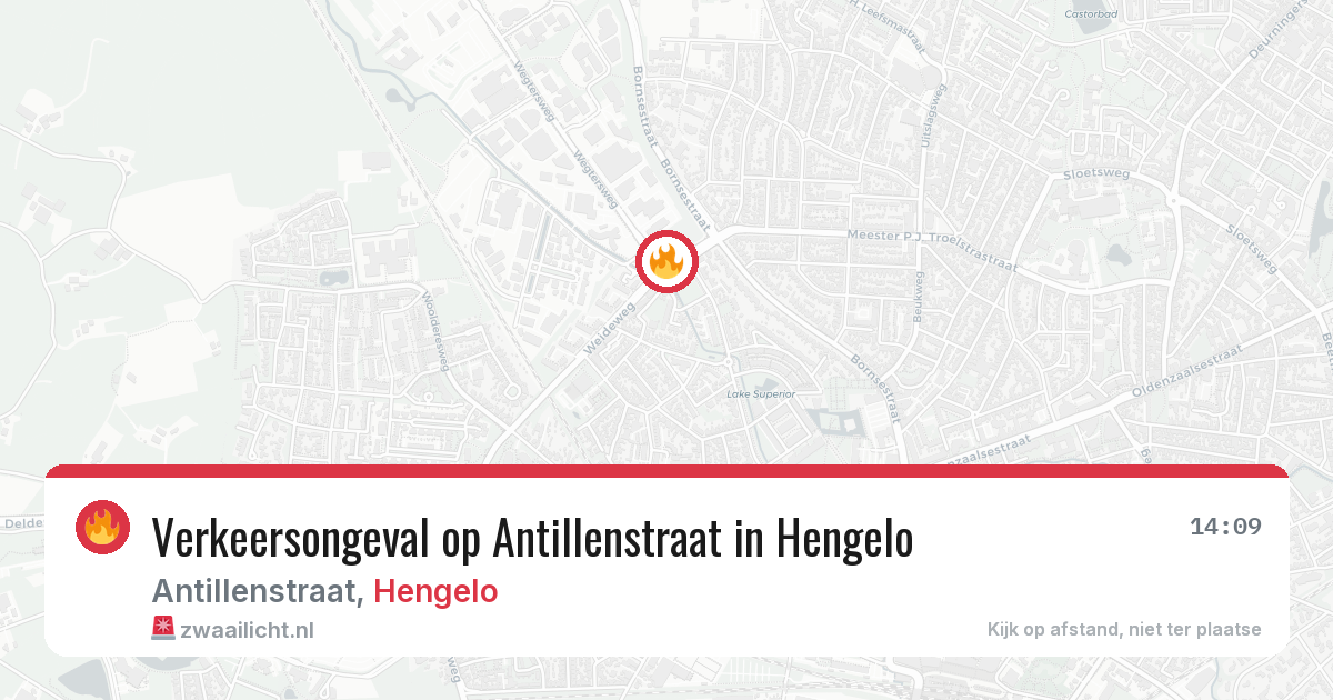 Verkeersongeval op Antillenstraat in Hengelo — 12 mrt 2026