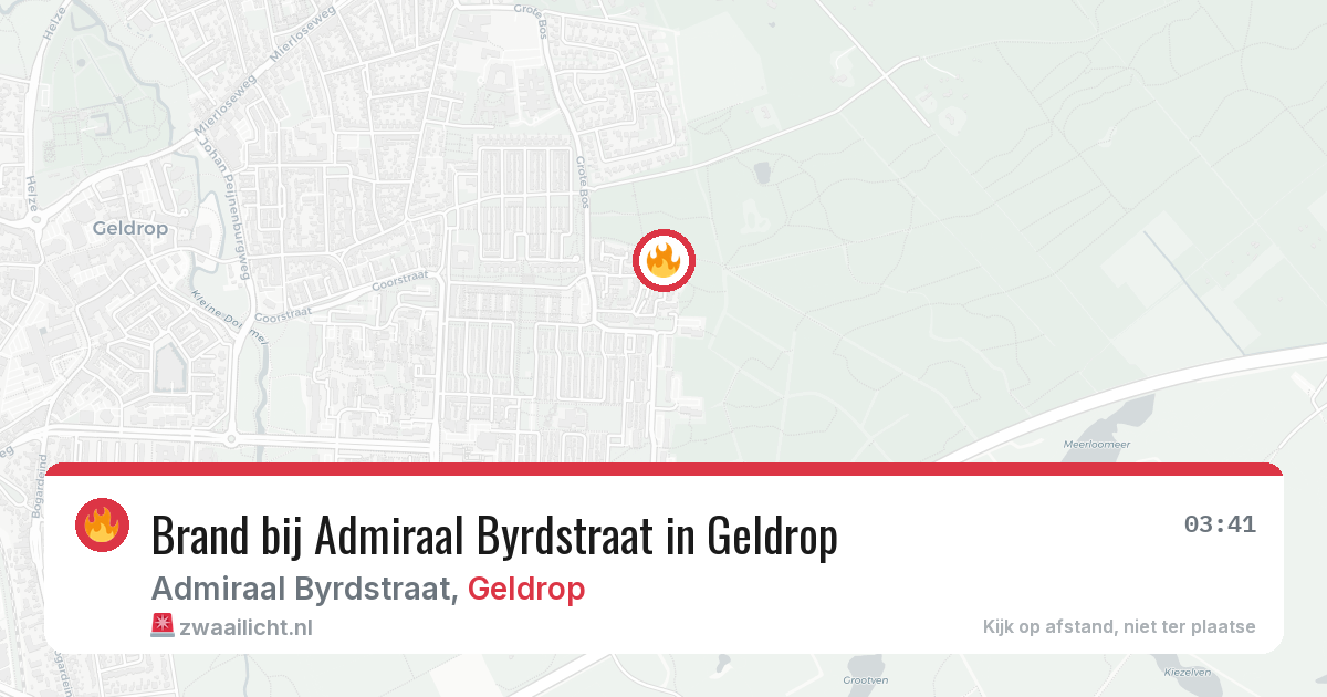 Brand bij Admiraal Byrdstraat in Geldrop — 24 apr 2026