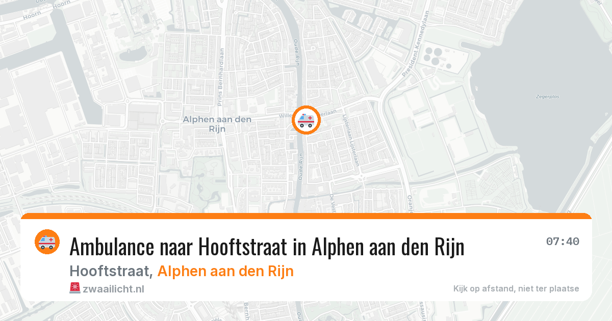 Ambulance naar Hooftstraat in Alphen aan den Rijn — 27 jun 2026