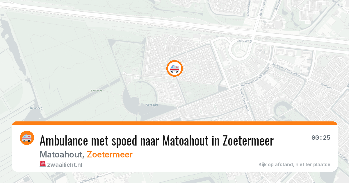 Ambulance met spoed naar Matoahout in Zoetermeer — 22 mei 2026