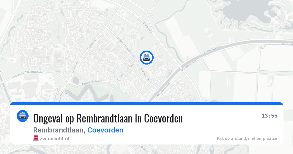 Ongeval op Rembrandtlaan in Coevorden — 14 jun 2026