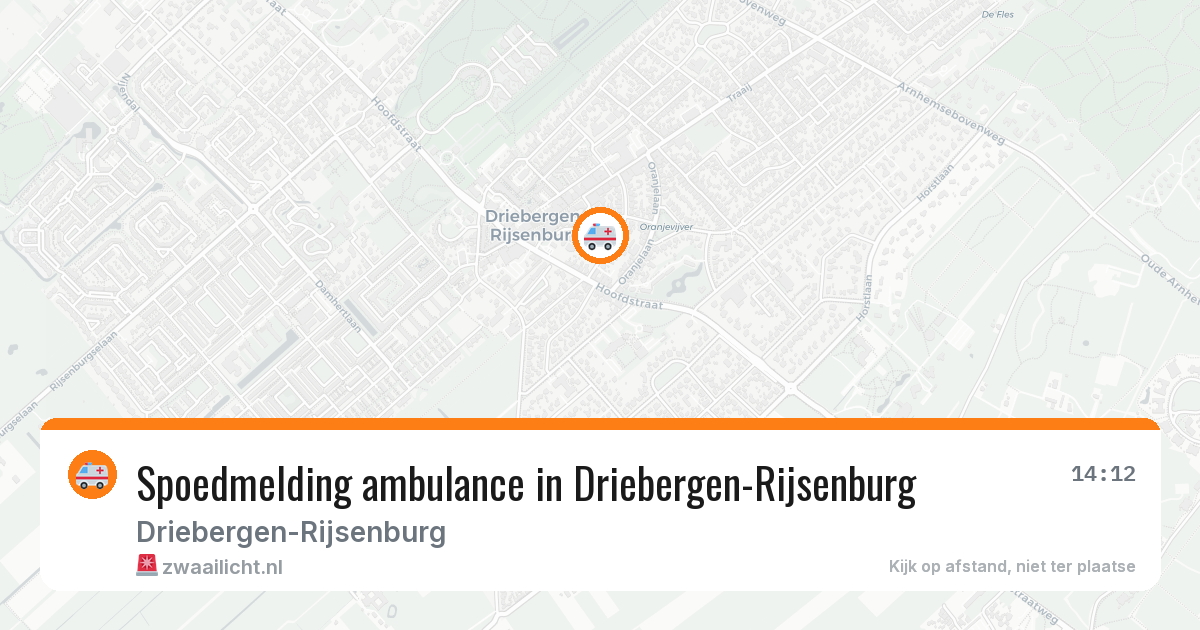 Spoedmelding ambulance in Driebergen-Rijsenburg — 10 aug 2026