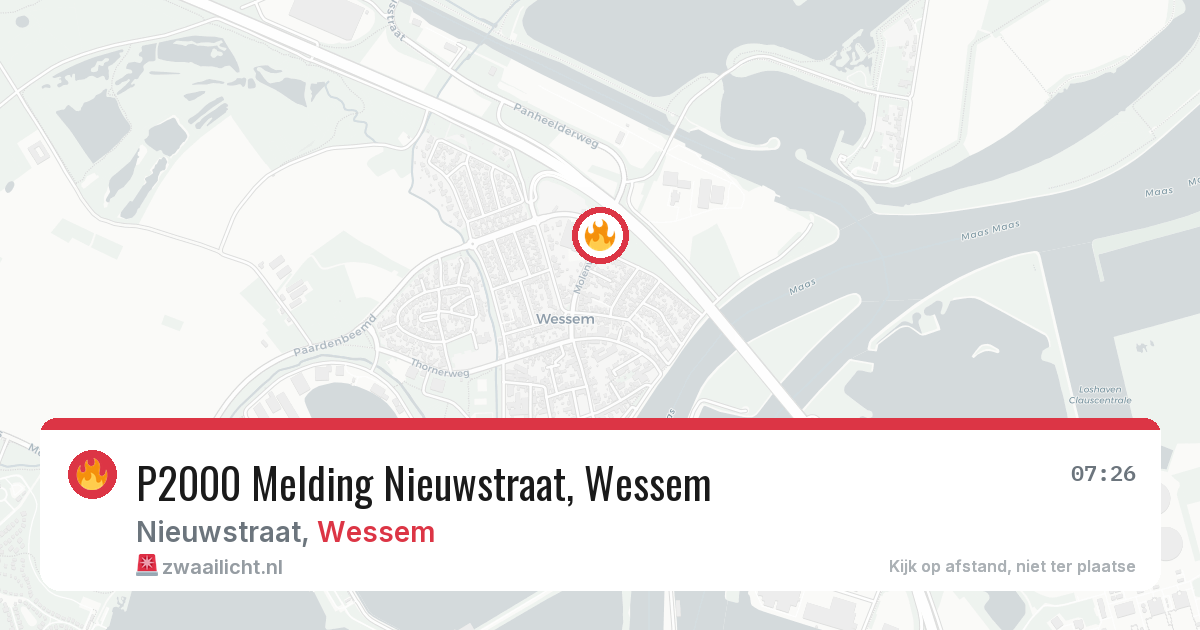P2000 Melding Nieuwstraat, Wessem — 2 feb 2026