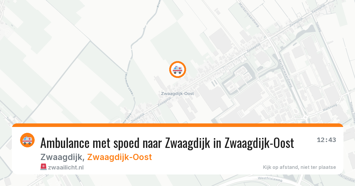 Ambulance met spoed naar Zwaagdijk in Zwaagdijk-Oost — 11 jun 2026