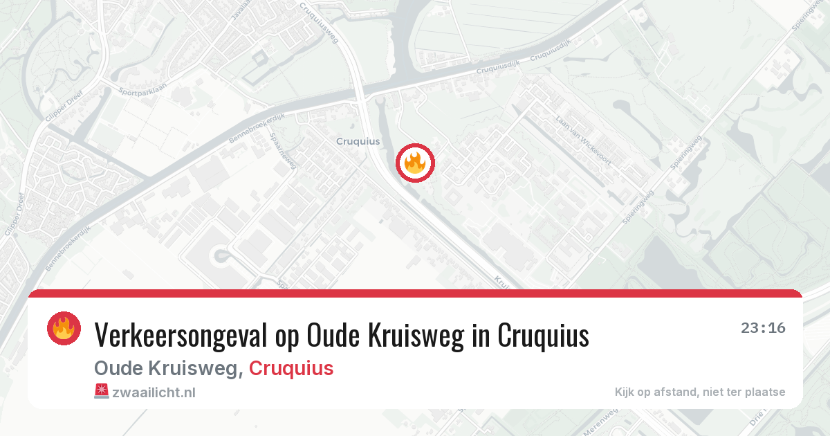 Verkeersongeval op Oude Kruisweg in Cruquius — 21 mrt 2026