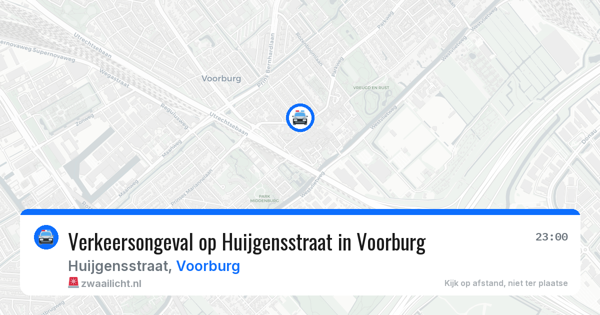 Verkeersongeval op Huijgensstraat in Voorburg — 26 jun 2026