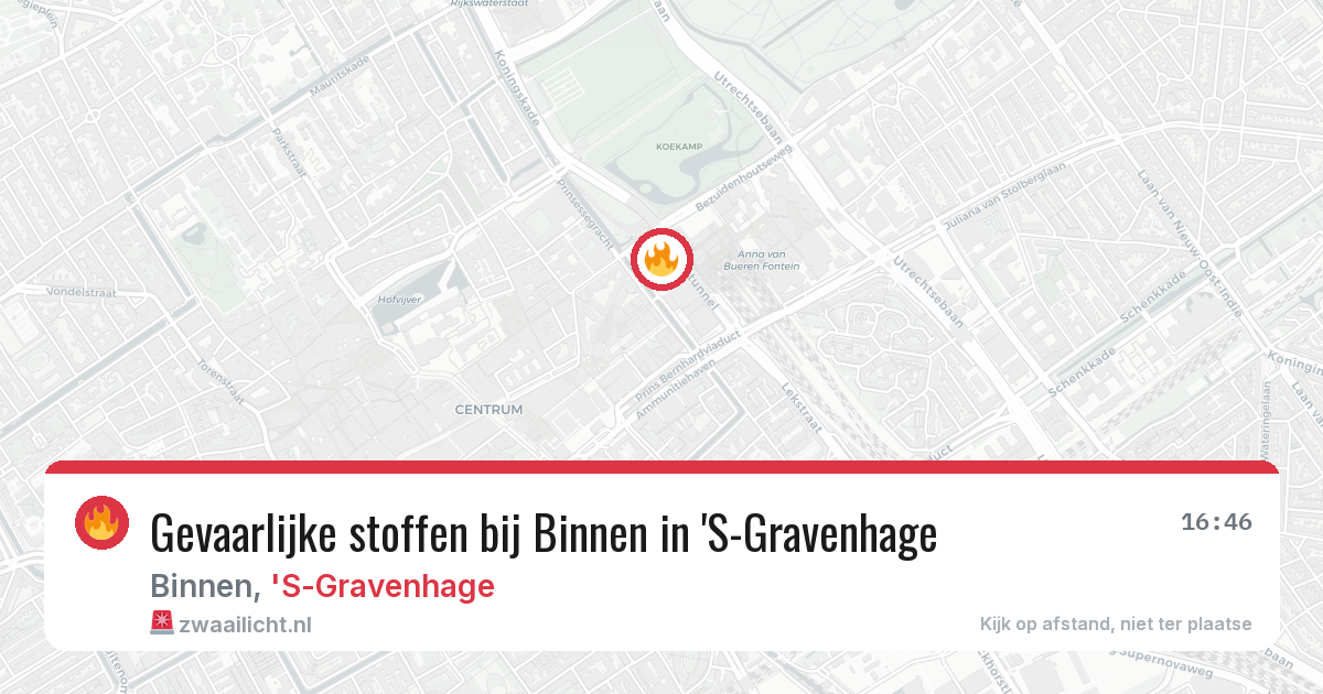 Gevaarlijke stoffen bij Binnen in 'S-Gravenhage — 25 feb 2026