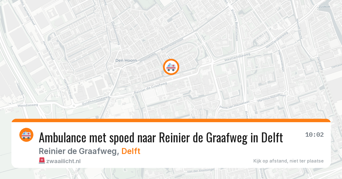 Ambulance met spoed naar Reinier de Graafweg in Delft — 20 mrt 2026