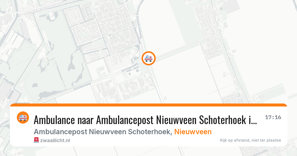 Ambulance naar Ambulancepost Nieuwveen Schoterhoek in Nieuwveen — 8 feb 2026