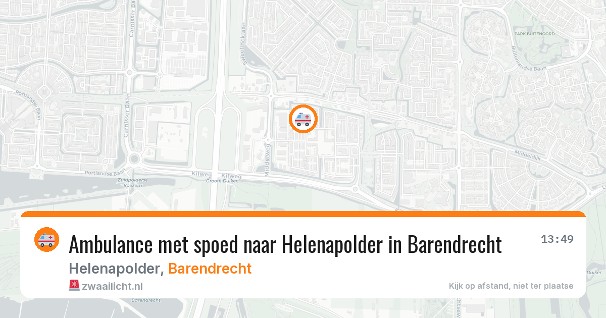 Ambulance met spoed naar Helenapolder in Barendrecht — 27 jun 2026