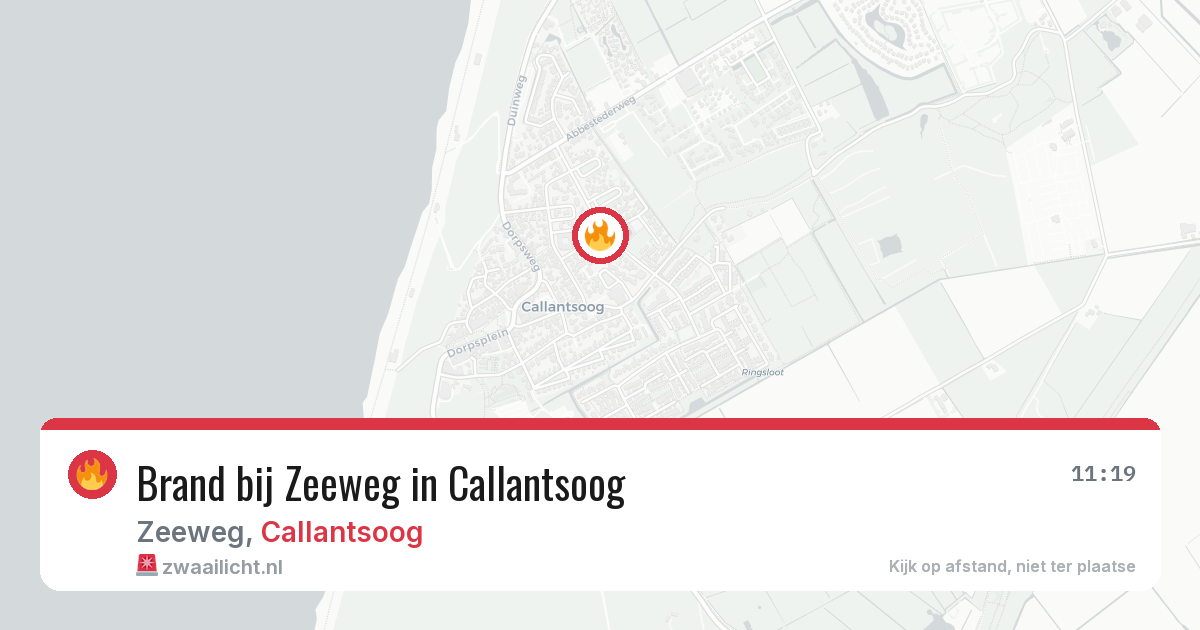 Brand bij Zeeweg in Callantsoog — 1 aug 2026