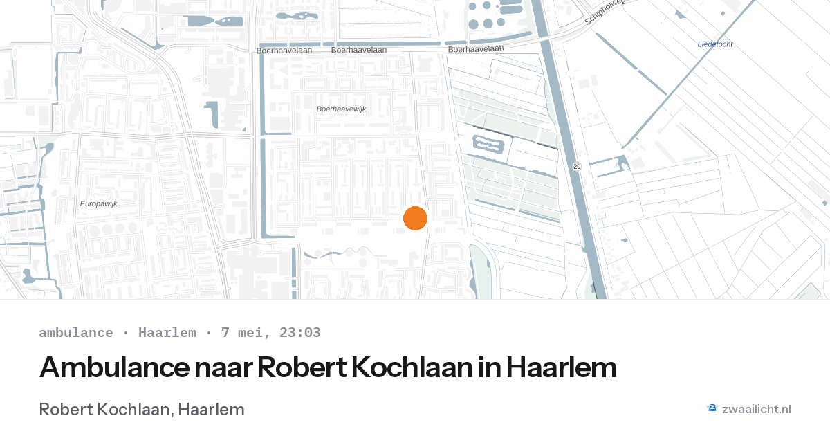 Ambulance naar Robert Kochlaan in Haarlem — 7 mei 2026