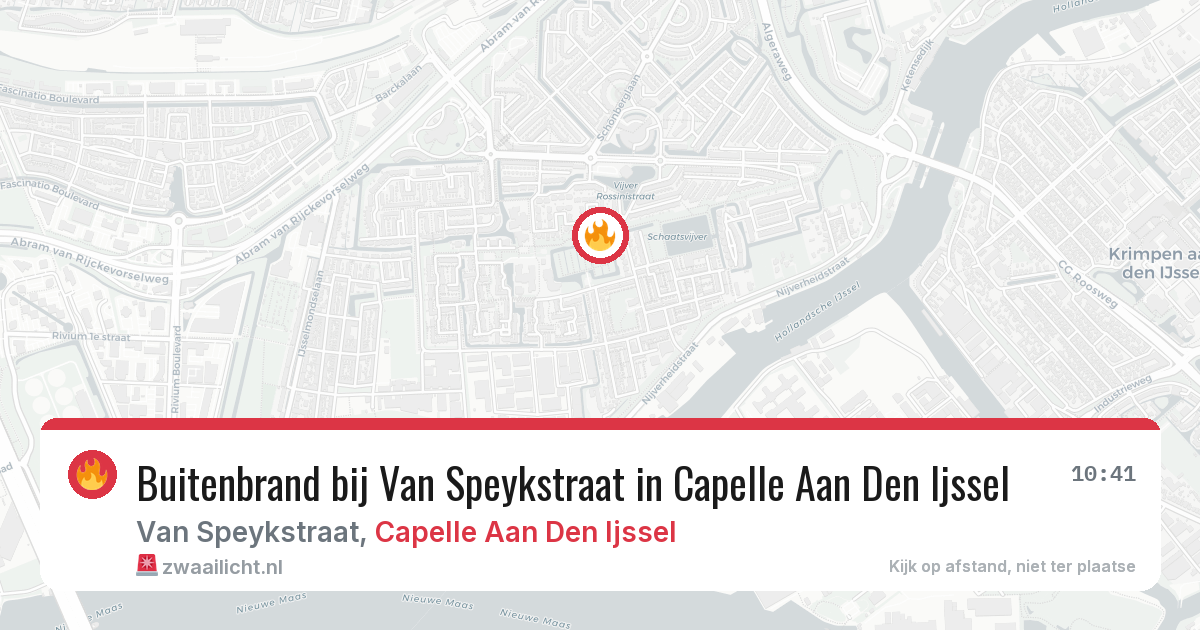 Buitenbrand bij Van Speykstraat in Capelle Aan Den Ijssel — 24 jun 2026
