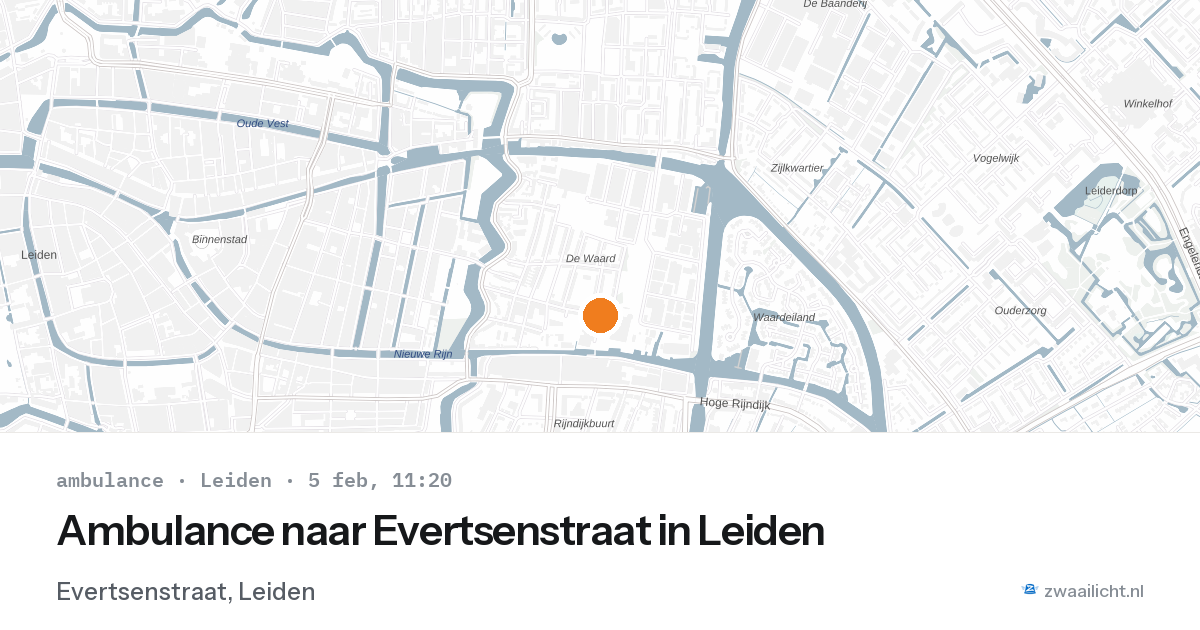Ambulance naar Evertsenstraat in Leiden — 5 feb 2026