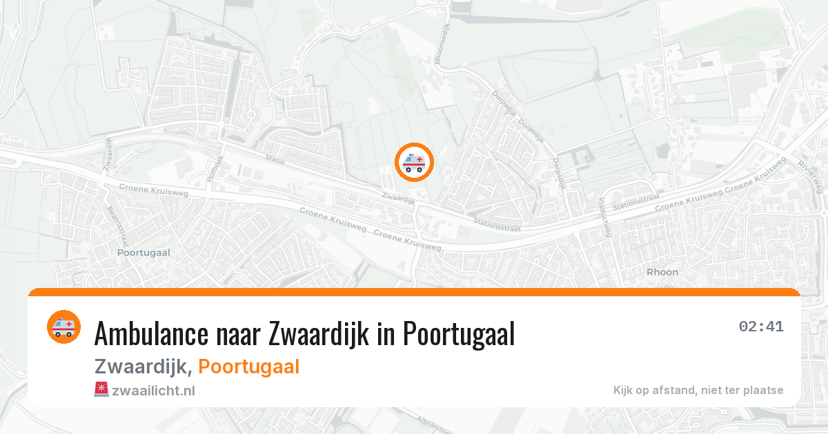 Ambulance naar Zwaardijk in Poortugaal — 22 mrt 2026