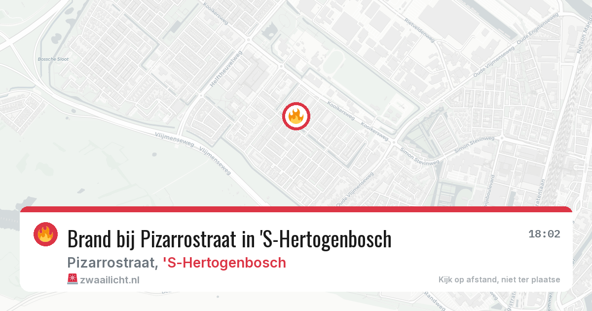 Brand bij Pizarrostraat in 'S-Hertogenbosch — 23 apr 2026