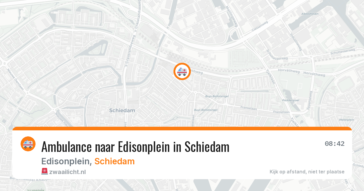 Ambulance naar Edisonplein in Schiedam — 21 jun 2026