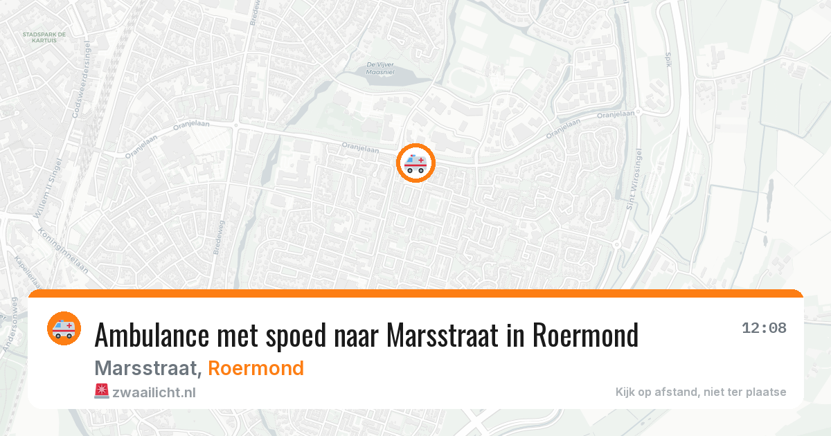 Ambulance met spoed naar Marsstraat in Roermond — 1 aug 2026